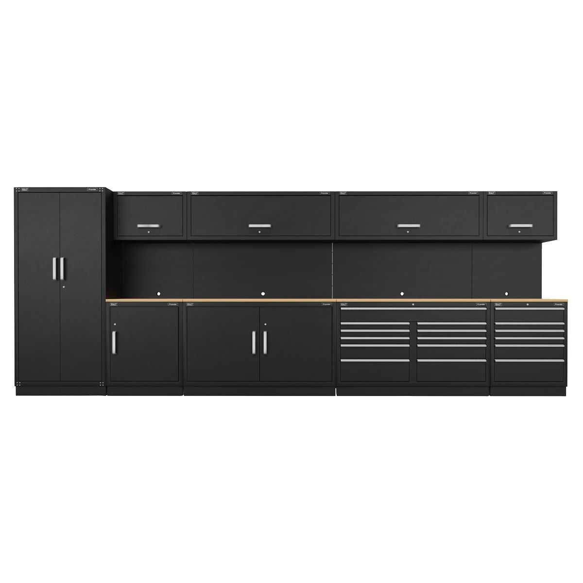 Sealey Premier Premier 5.6m Storage System - Oak Worktop