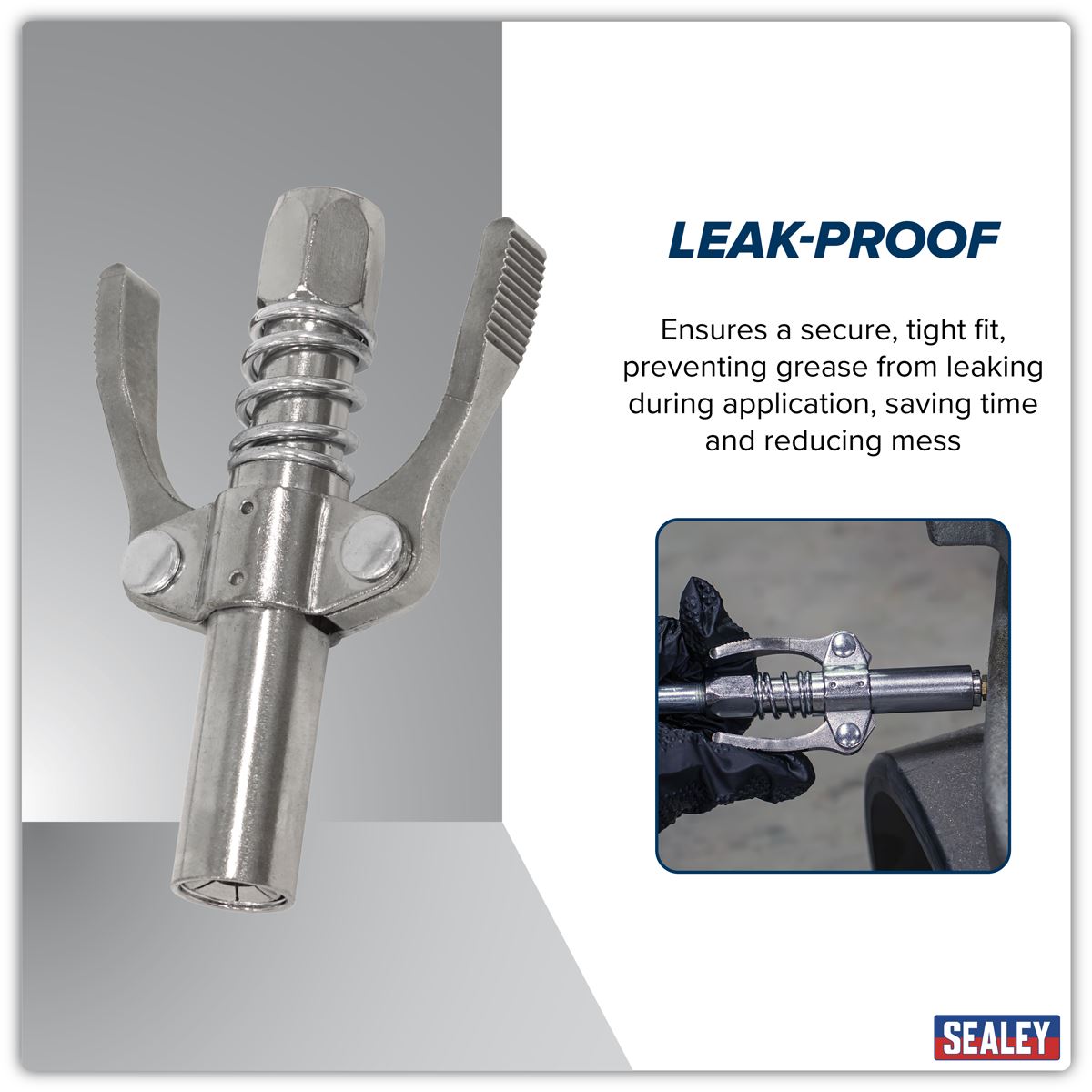 Sealey Double Handle Grease Gun Coupler