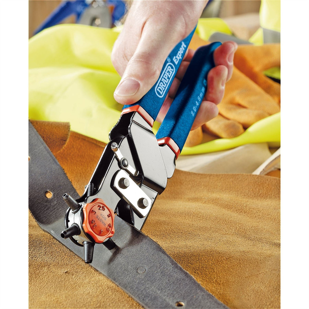 Draper Revolving Punch Plier 2.0 - 4.5mm 63637 White Rose Tools