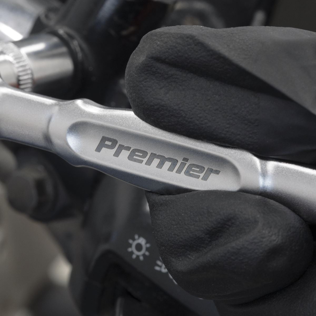 Sealey Premier Platinum Micro Ratchet Bit Driver & Wrench 1/4"Sq & 1/4"Hex Drive White Rose Tools