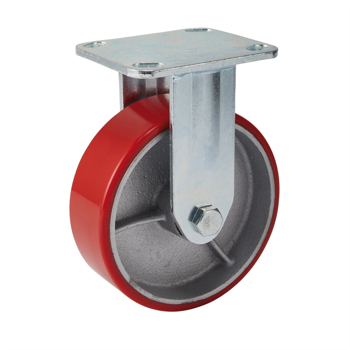 Draper Fixed Plate Fixing Heavy Duty Polyurethane Wheel 160mm Diameter S.W.L. 400kg 65531 White Rose Tools