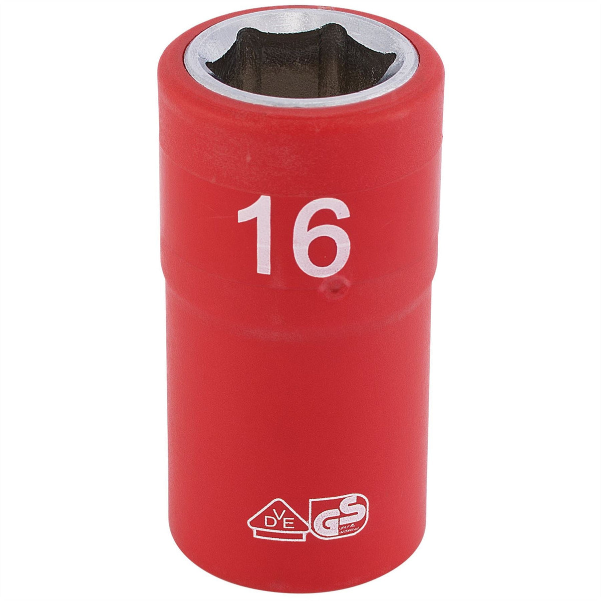 Draper Expert Fully Insulated VDE Socket 1/2" Sq. Dr. 16mm 31843 White Rose Tools