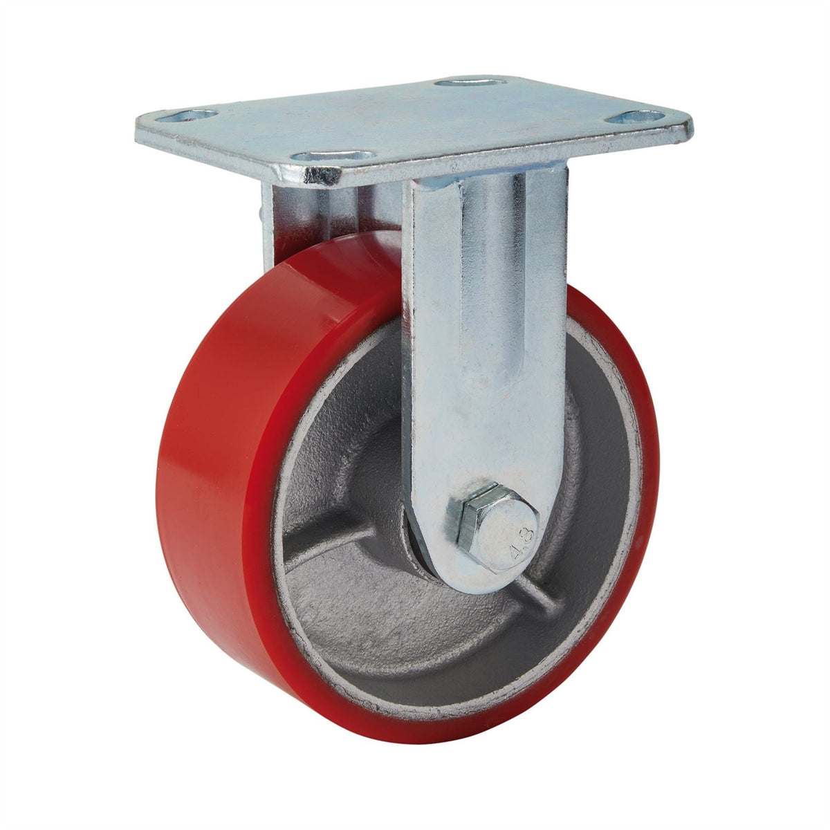 Draper Fixed Plate Fixing Heavy Duty Polyurethane Wheel 125mm Diameter S.W.L. 300kg 65528 White Rose Tools