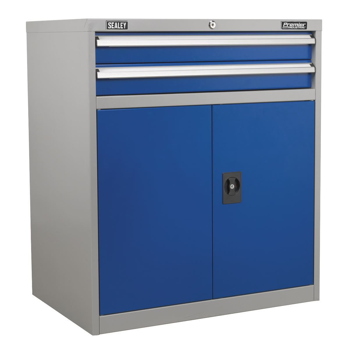 Sealey Premier Industrial Industrial Cabinet 2 Drawer & 1 Shelf Double Locker