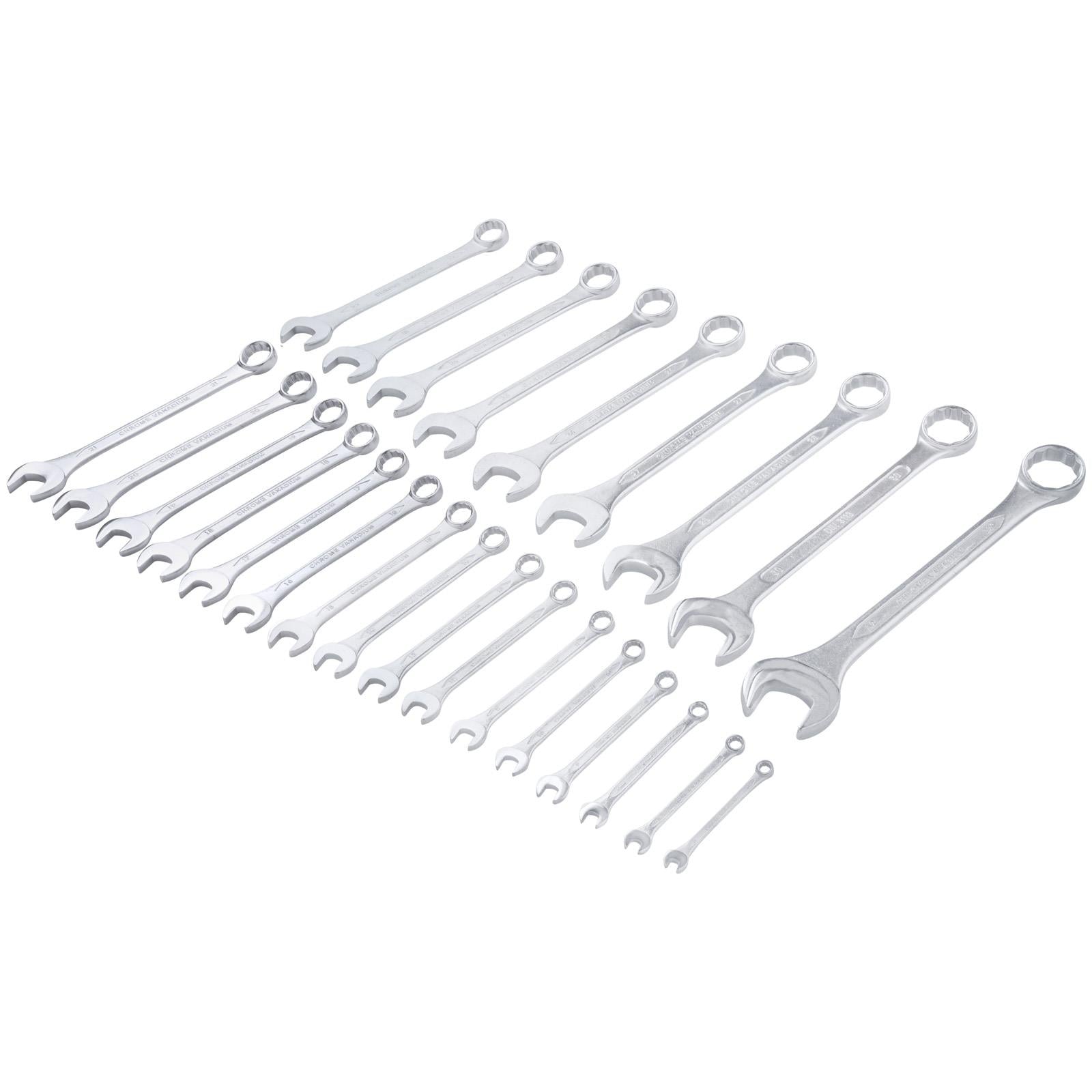 BlueSpot Combination Spanner Set in Roll Metric 6-32mm 25 Piece