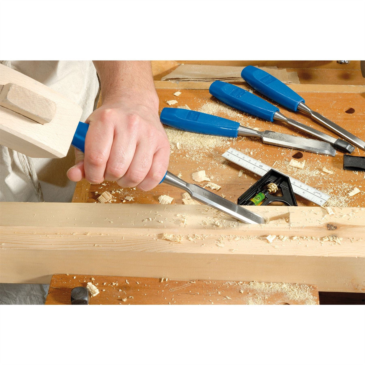 Draper Bevel Edge Wood Chisel Set (4 Piece) 69619 White Rose Tools