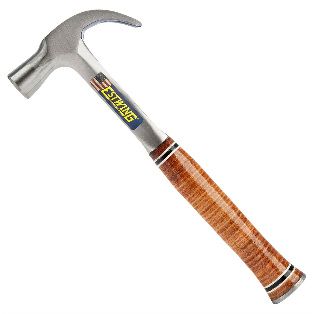 Estwing E24C Curved Claw English Pattern Hammer with Leather Grip 24oz/672g 23522 White Rose Tools