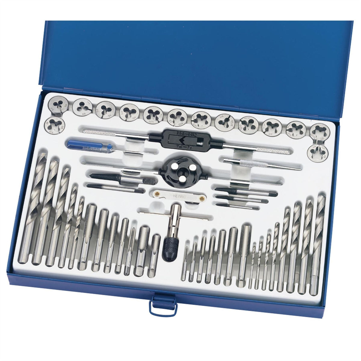 Draper Combination Tap and Die Set - Metric UNF and BSP (52 Piece) 79204 White Rose Tools