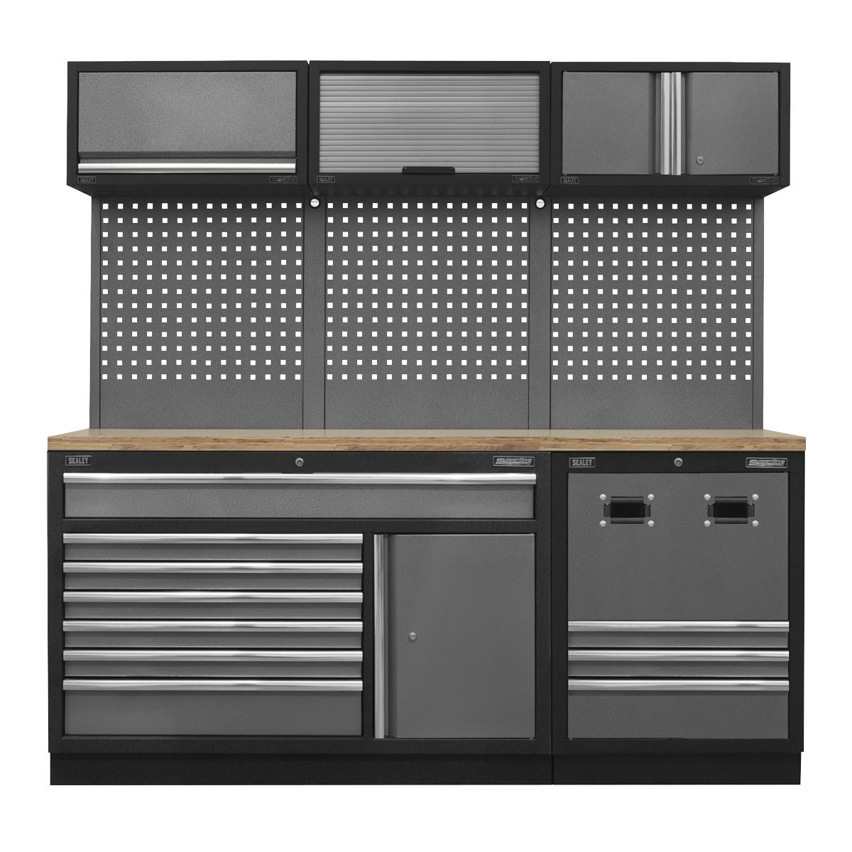 Sealey Superline Pro Modular Storage System Combo - Pressed Wood Worktop