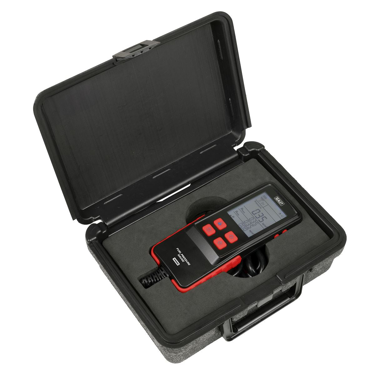 Sealey Digital Fuel Injection Pressure Test Kit for GDI Fuel Circuits 6pc