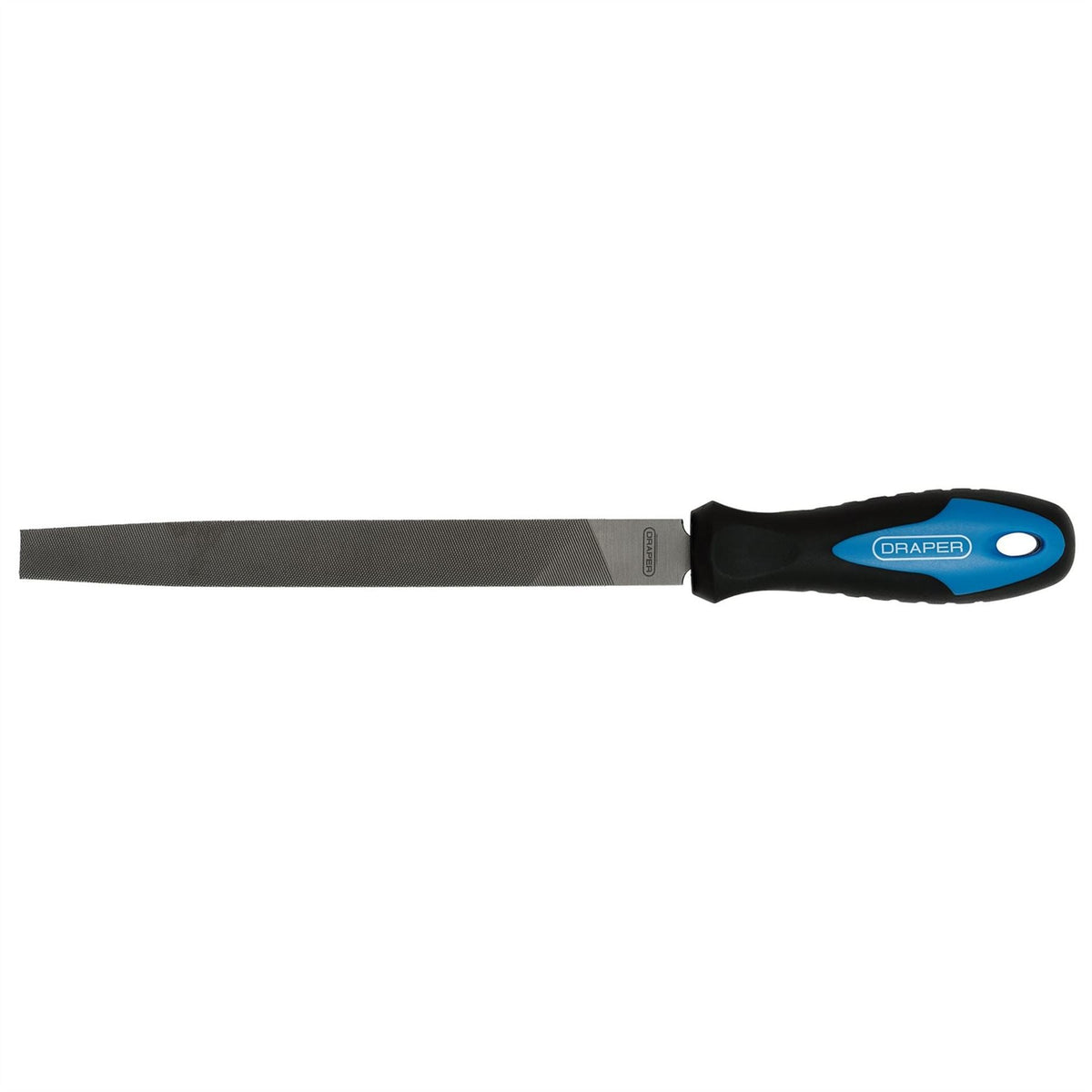 Draper Engineers Flat Second Cut File with Soft Grip Handle 200mm 44952 White Rose Tools