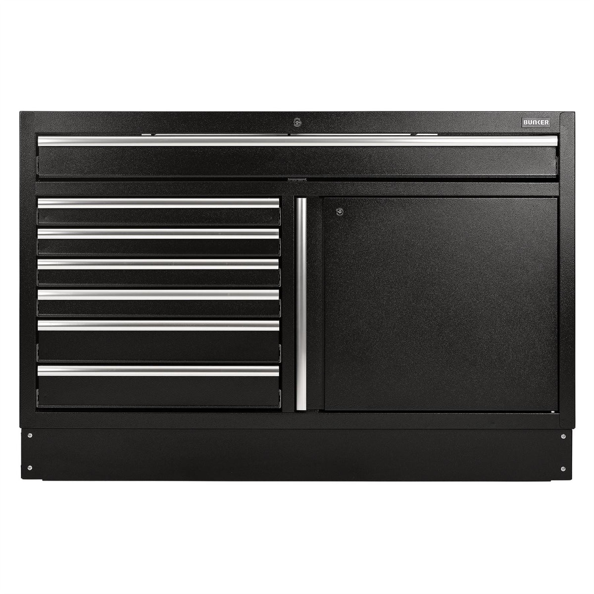 BUNKER Modular Floor Cabinet 7 Drawer 1360mm 08437 White Rose Tools