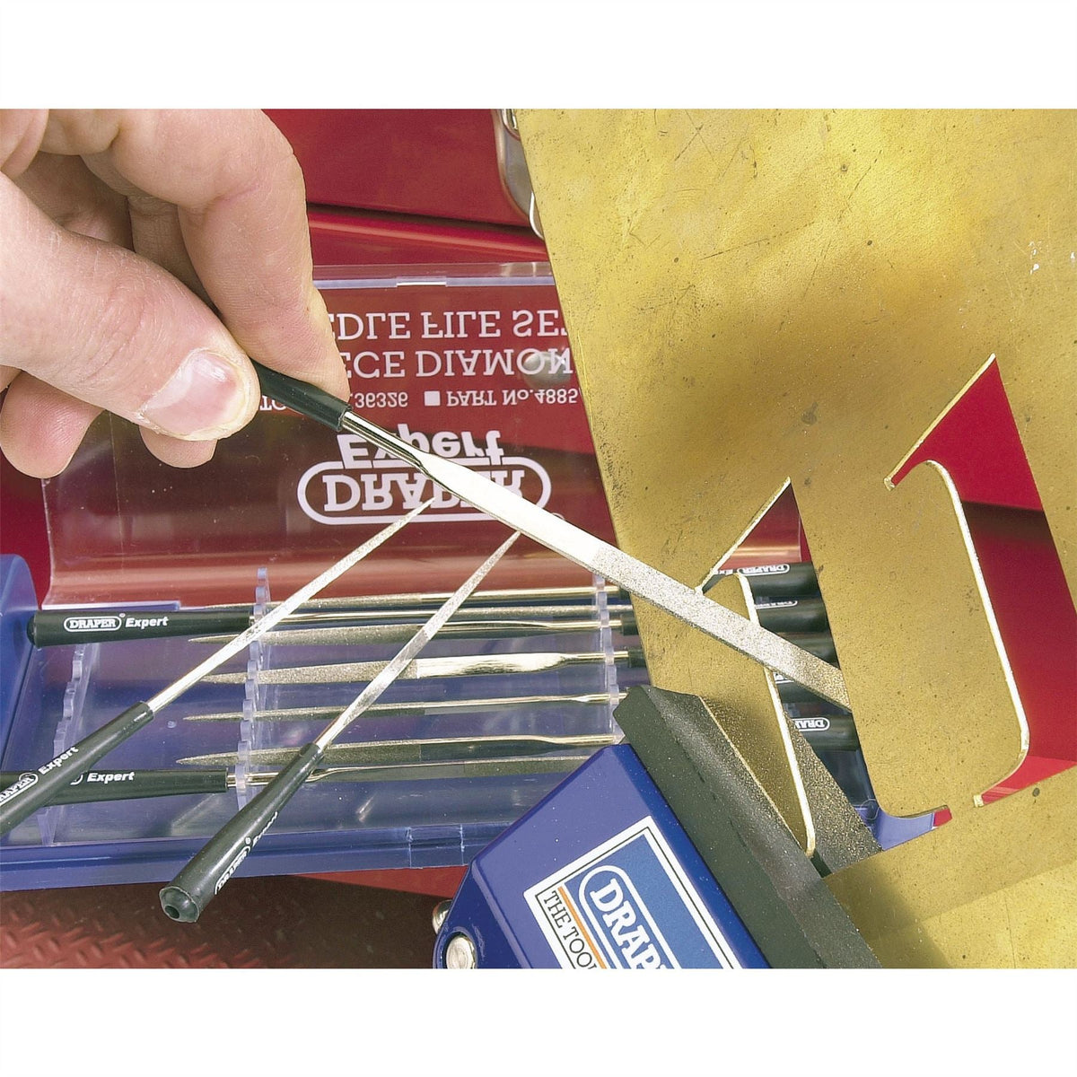 Draper Expert Diamond Needle File Set 140mm (10 Piece) 36326 White Rose Tools