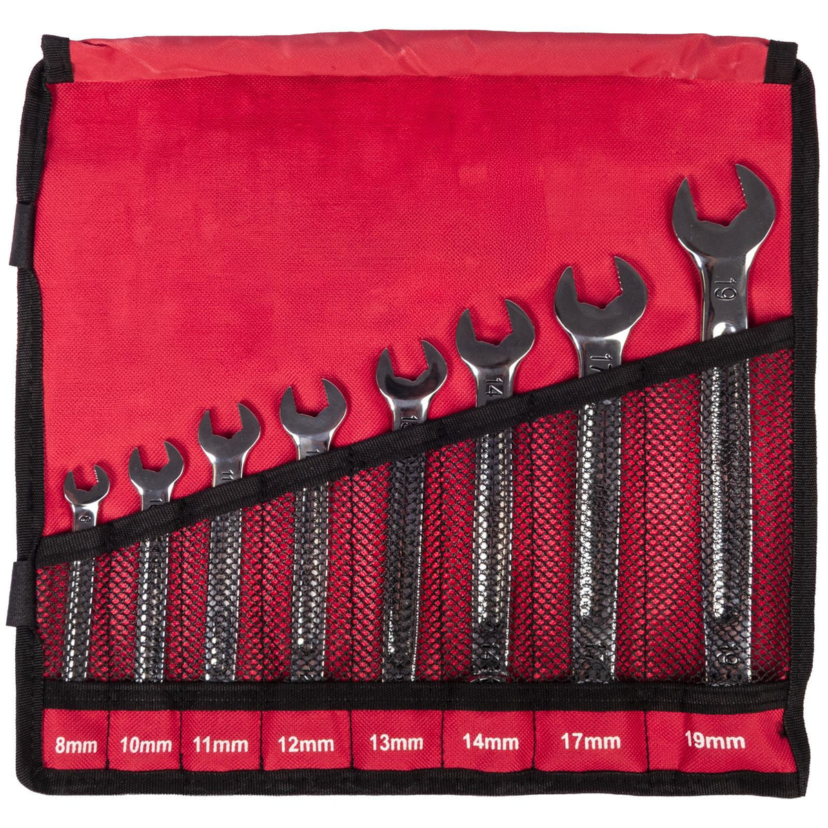 Milwaukee MAXBITE Slim Combination Spanner Set 8 Piece 8-19mm White Rose Tools