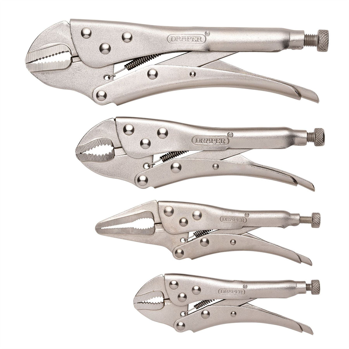 Draper Locking Pliers Set (4 Piece) 35373 White Rose Tools
