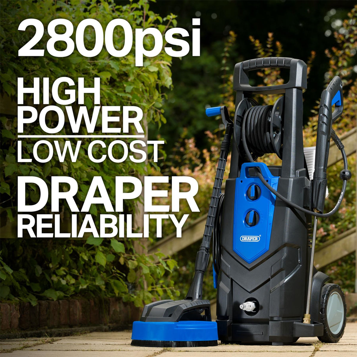 Draper 230V Pressure Washer 2500W 195bar 98679 White Rose Tools