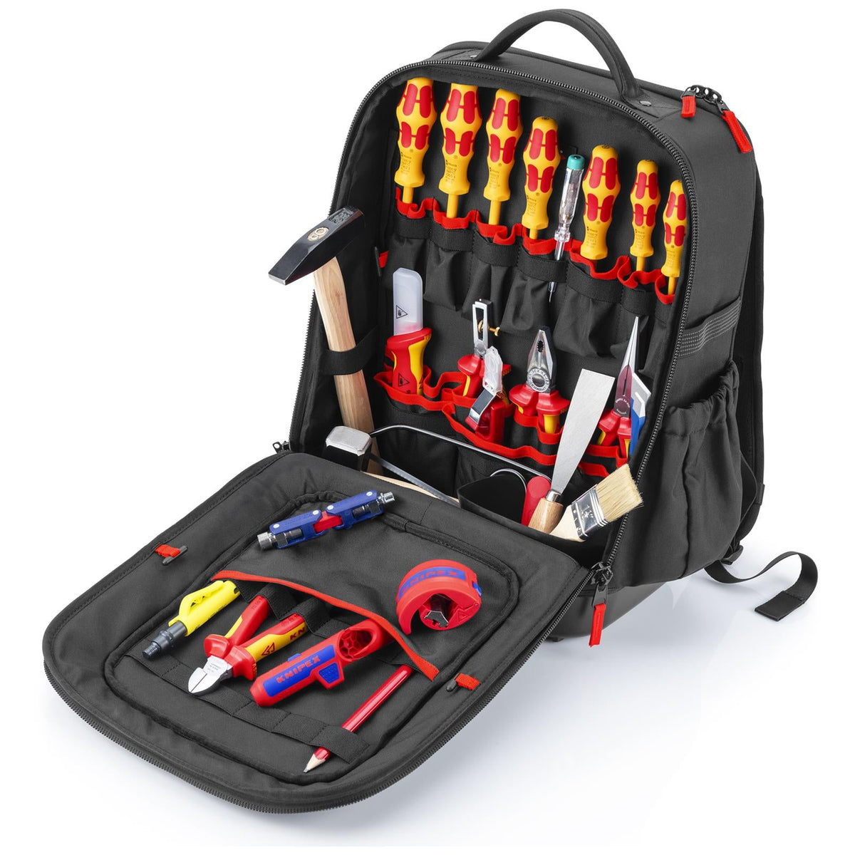 KNIPEX Tool Backpack Modular X15 Electrical Tool Kit Bag 27 Pieces 00 21 51 HL S White Rose Tools
