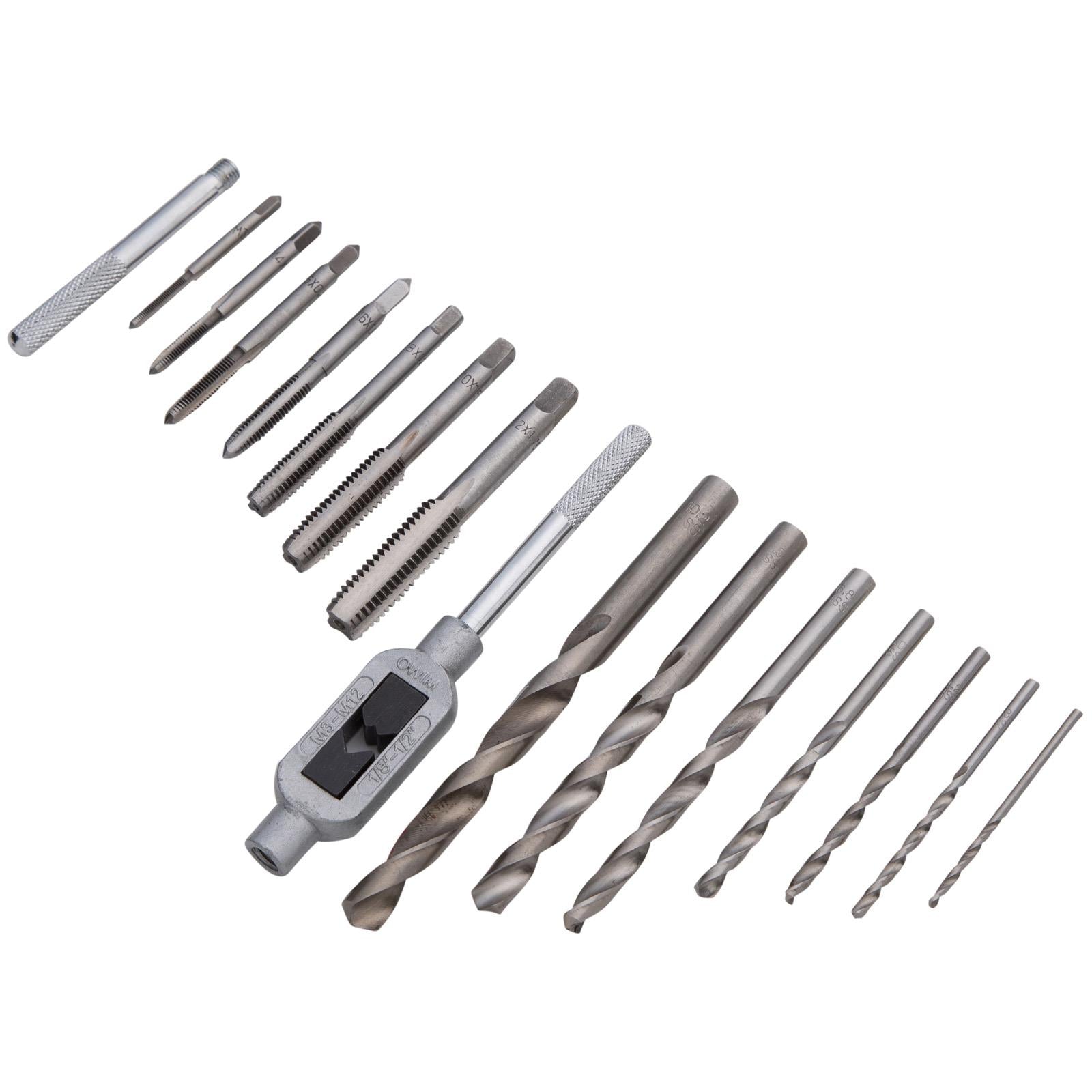 BlueSpot Drill and Tap Set M3-M12 15 Piece
