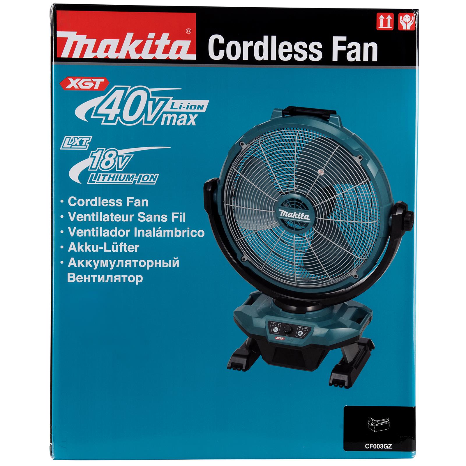 Makita Fan 450mm Portable Cordless 40V XGT 18V LXT AC Oscillating CF003GZ Body Only