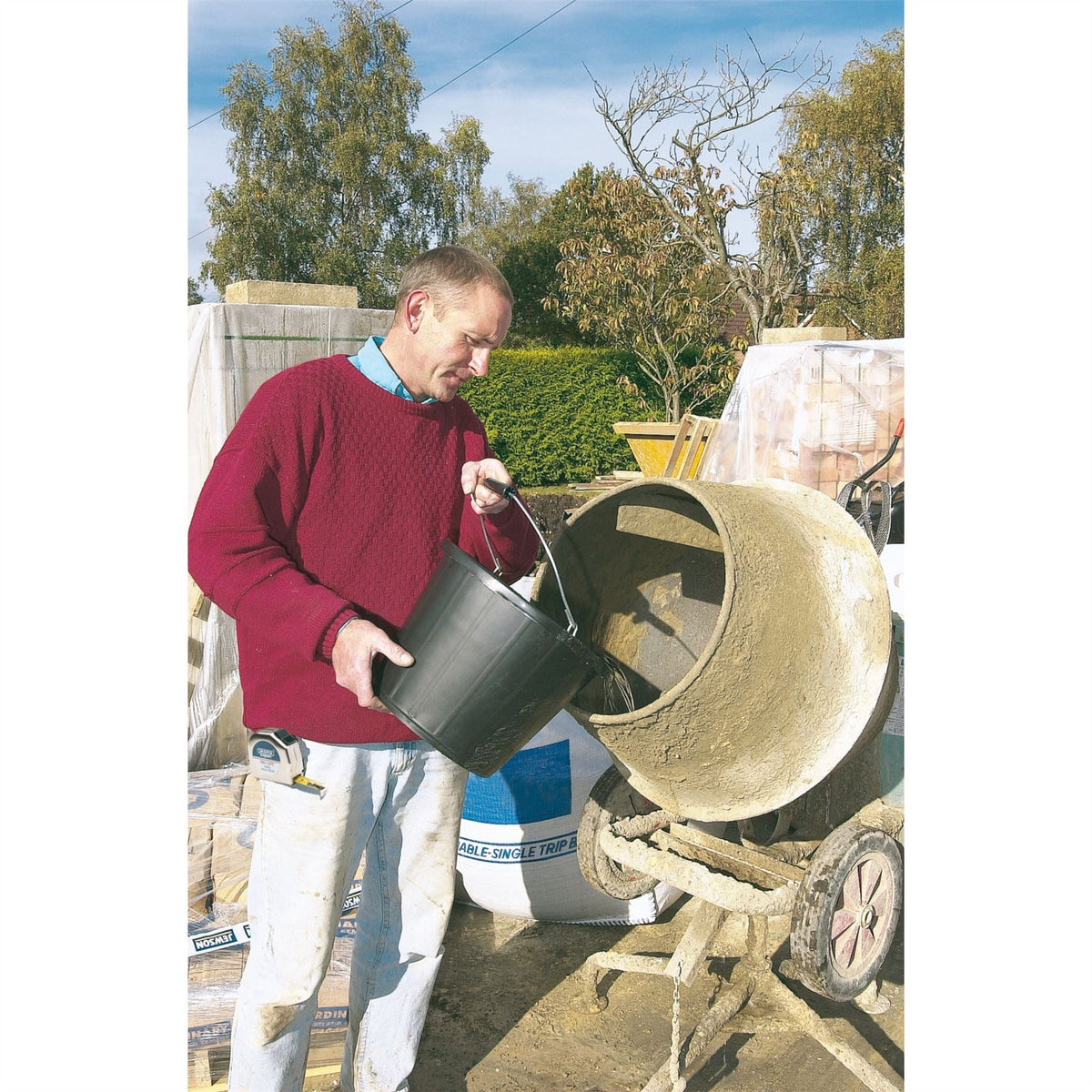 Draper Bucket 14.8L Black 31687 White Rose Tools