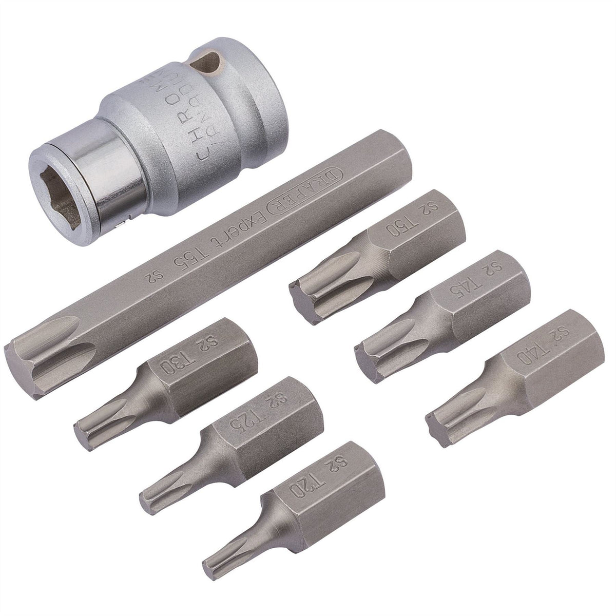 Draper Expert TX-STAR® Bit Set 1/2" Sq. Dr. (8 Piece) 83562 White Rose Tools