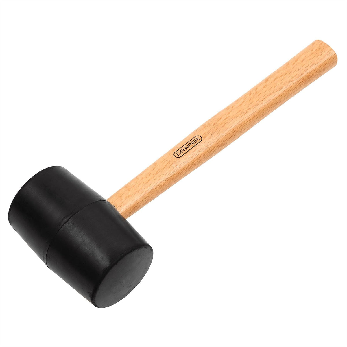 Draper Hardwood Shaft Rubber Mallet 800g/28oz 78615 White Rose Tools