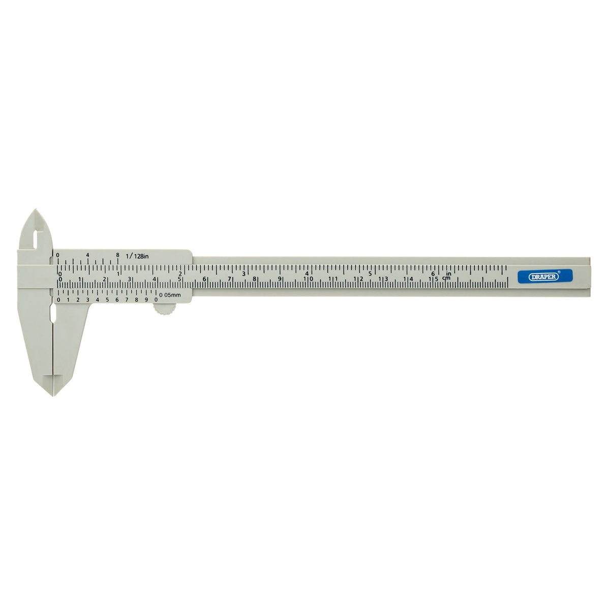 Draper Plastic Vernier Caliper 0 - 150mm or 6" 73863 White Rose Tools