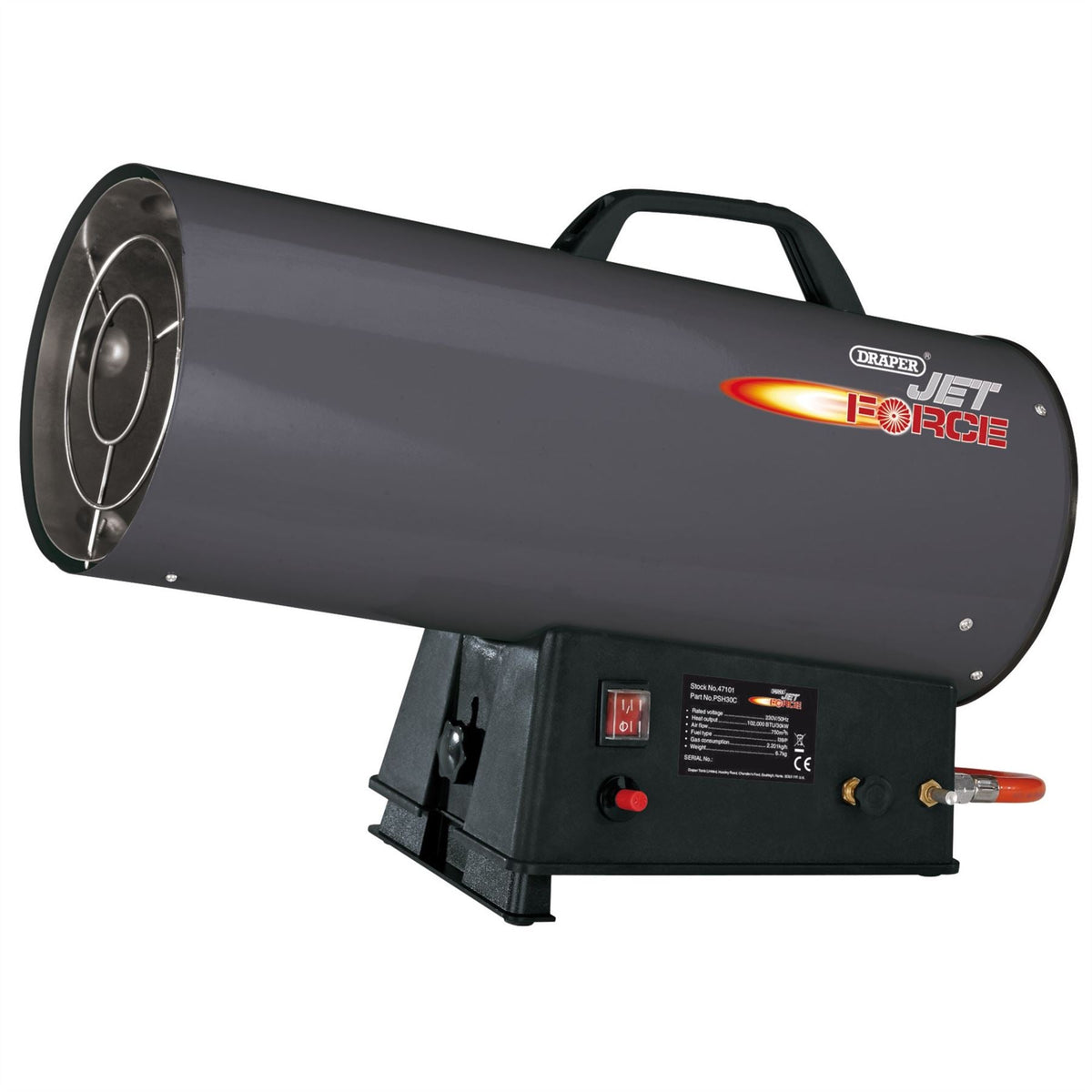 Draper Jet Force Propane Space Heater 102000 BTU/30 kW 47101 White Rose Tools