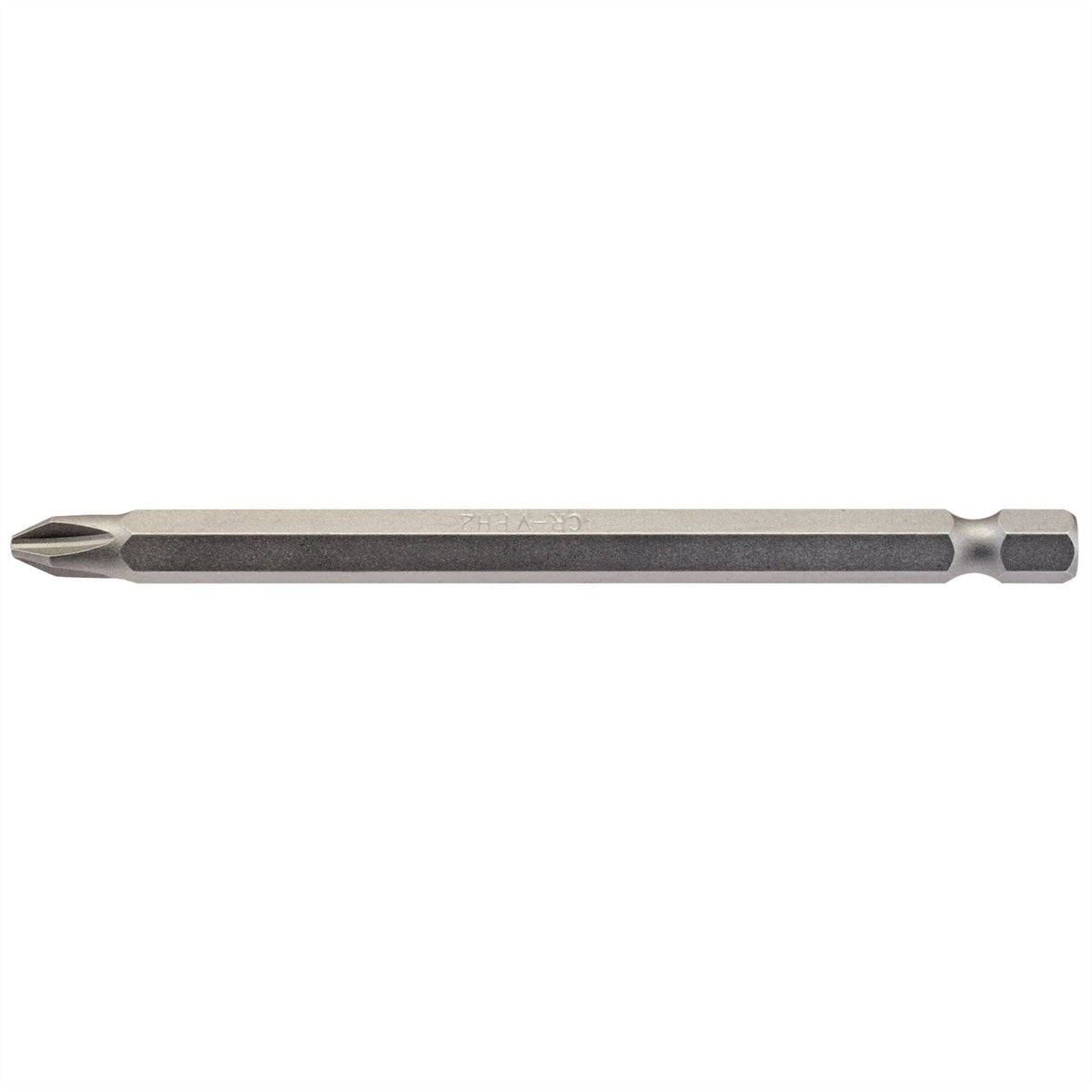 Draper Cross Slot Insert Bit 1/4" Hex 100mm Long No.2 (Pack of 1) 64365 White Rose Tools
