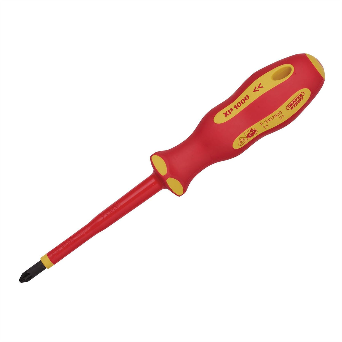 Draper XP1000 VDE PZ Type Screwdriver No.2 x 100mm 64484 White Rose Tools