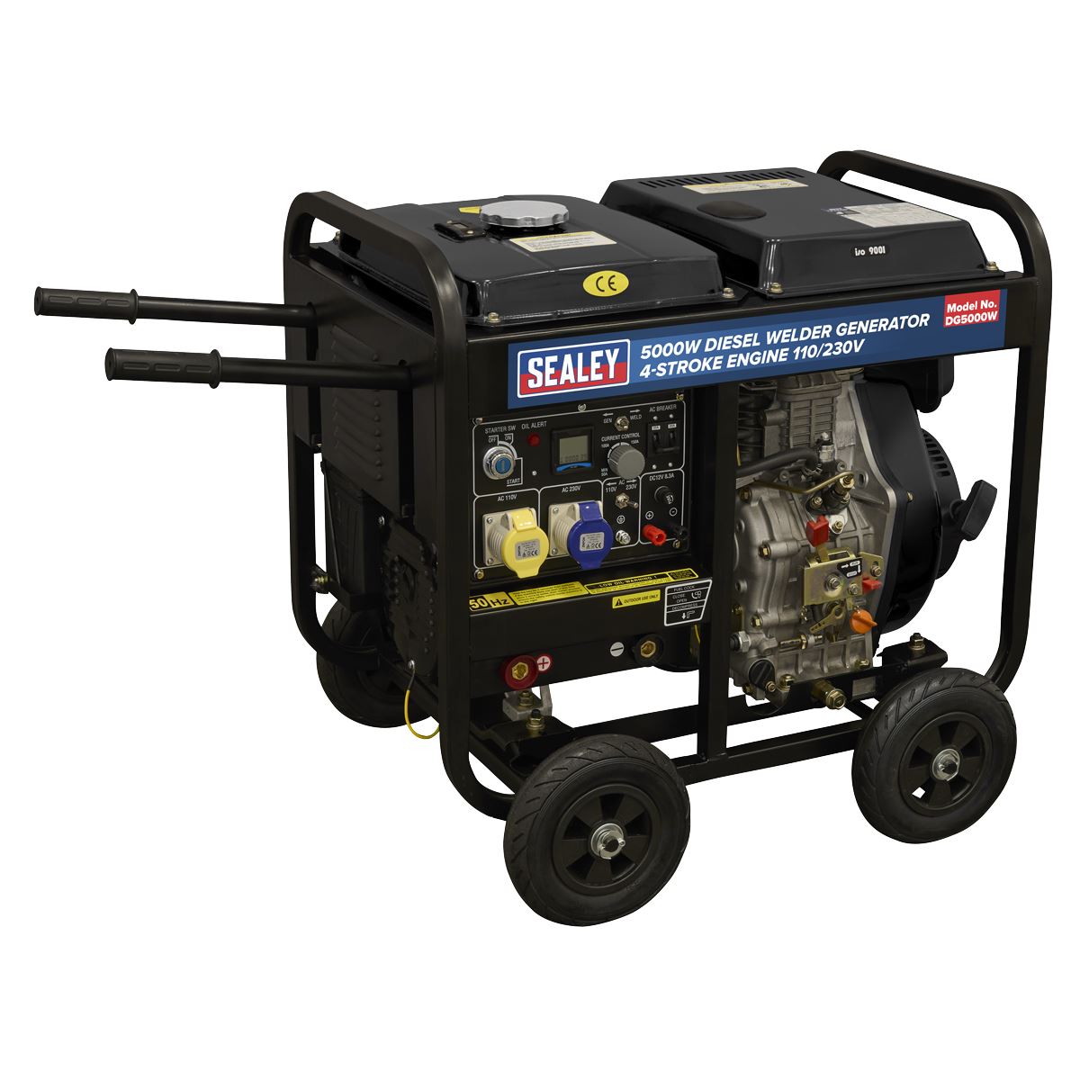Sealey 5000W Diesel Welder Generator 4-Stroke Engine 110/230V White Rose Tools