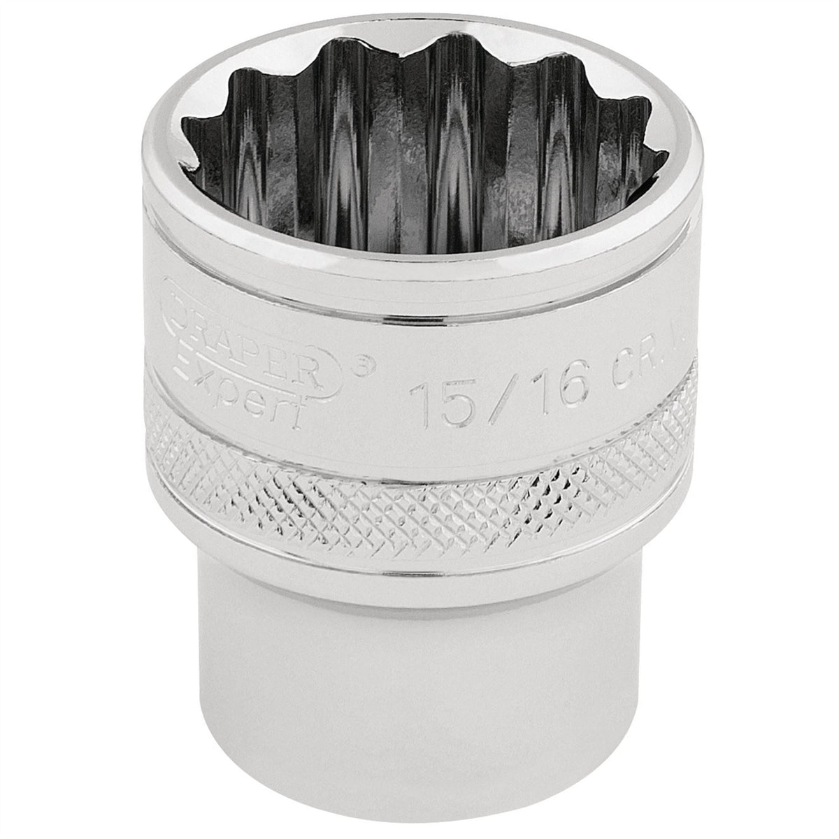 Draper Expert HI-TORQ® 12 Point Socket 1/2" Sq. Dr. 15/16" 33724 White Rose Tools