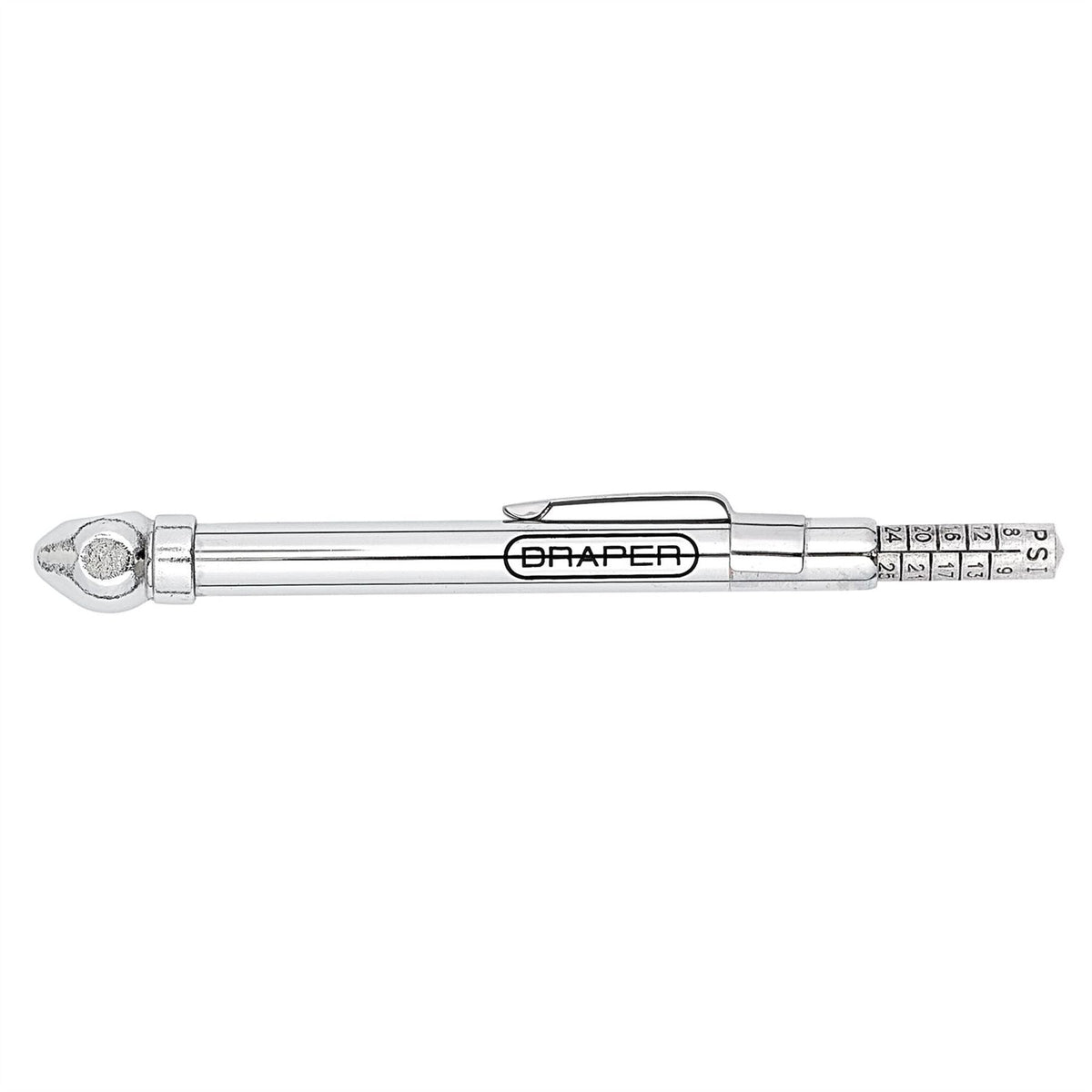 Draper Tyre Pressure Gauge with Side Mount 51541 White Rose Tools