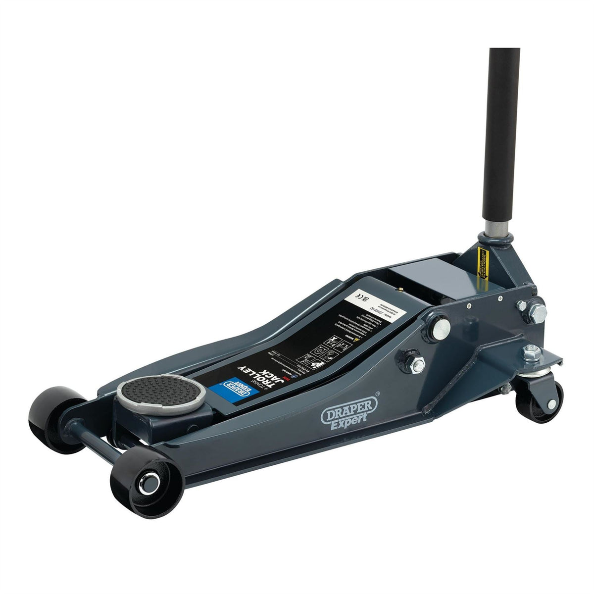 Draper Expert Professional Low Profile Garage Trolley Jack 4 Tonne 24276 White Rose Tools
