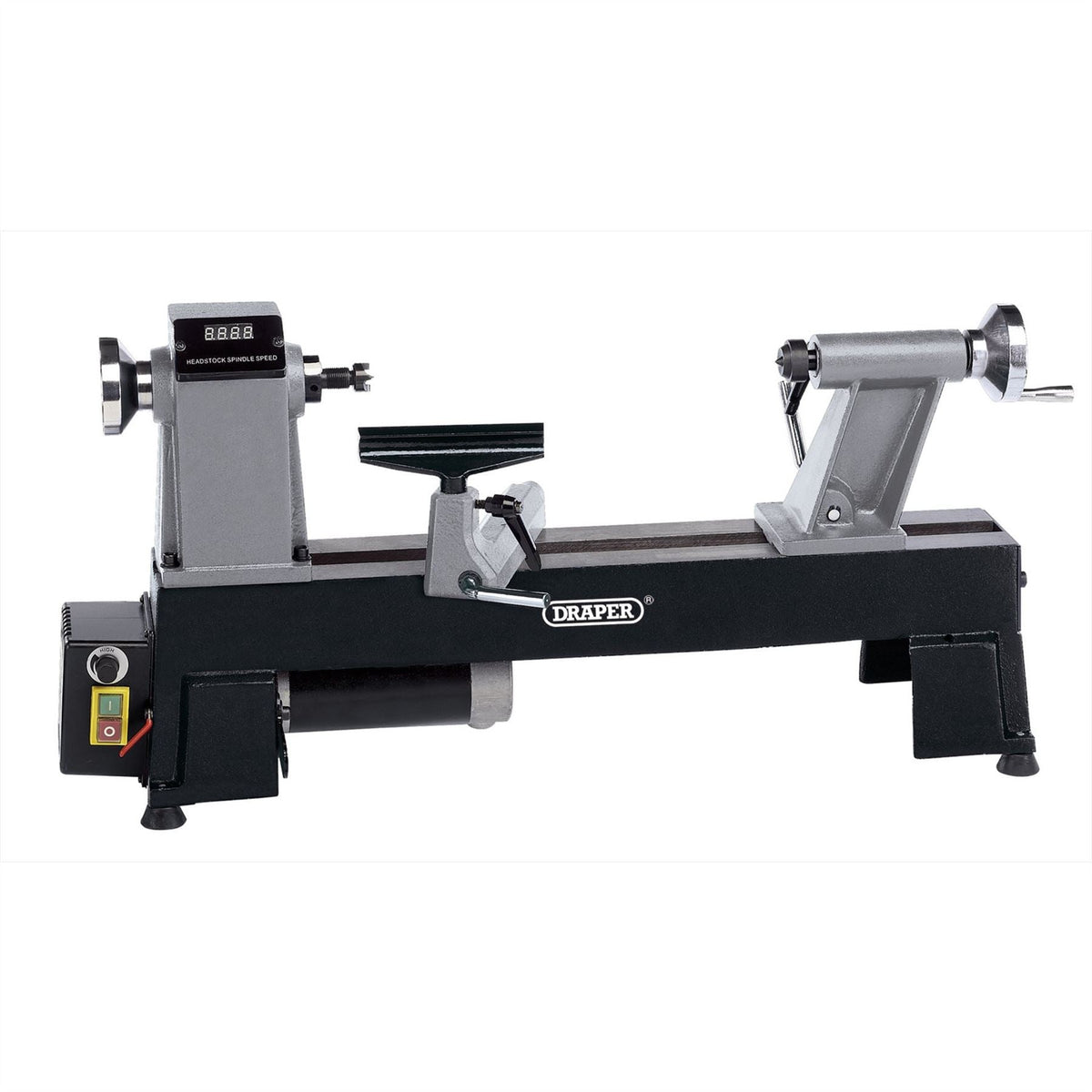 Draper Compact Digital Variable Speed Wood Lathe 550W 60989 White Rose Tools