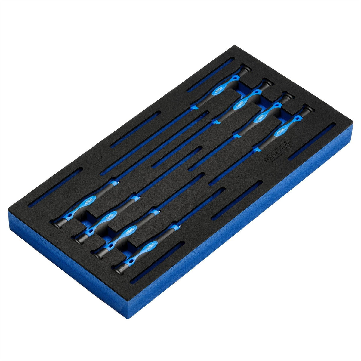 Draper Extra Long Precision Screwdriver Set in 1/4 Drawer EVA Insert Tray (8 Piece) 63399 White Rose Tools