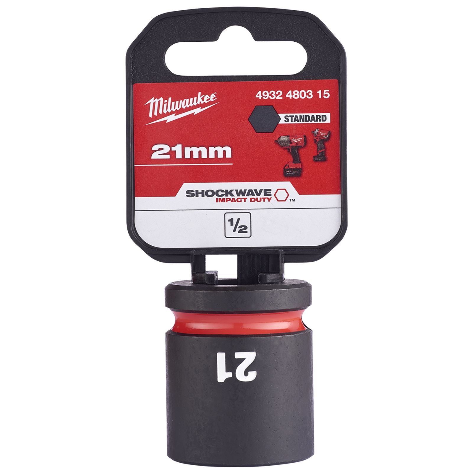 Milwaukee Impact Sockets Standard 1/2" Drive 8-32mm SHOCKWAVE Impact Duty