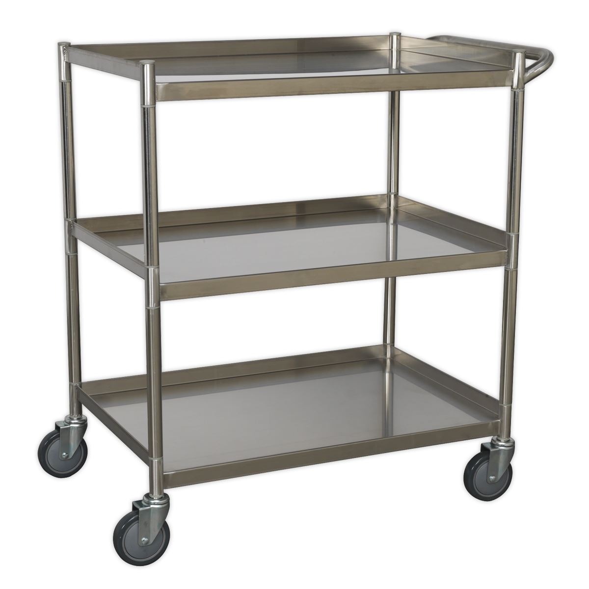 Sealey Premier Workshop Trolley 3-Level Stainless Steel