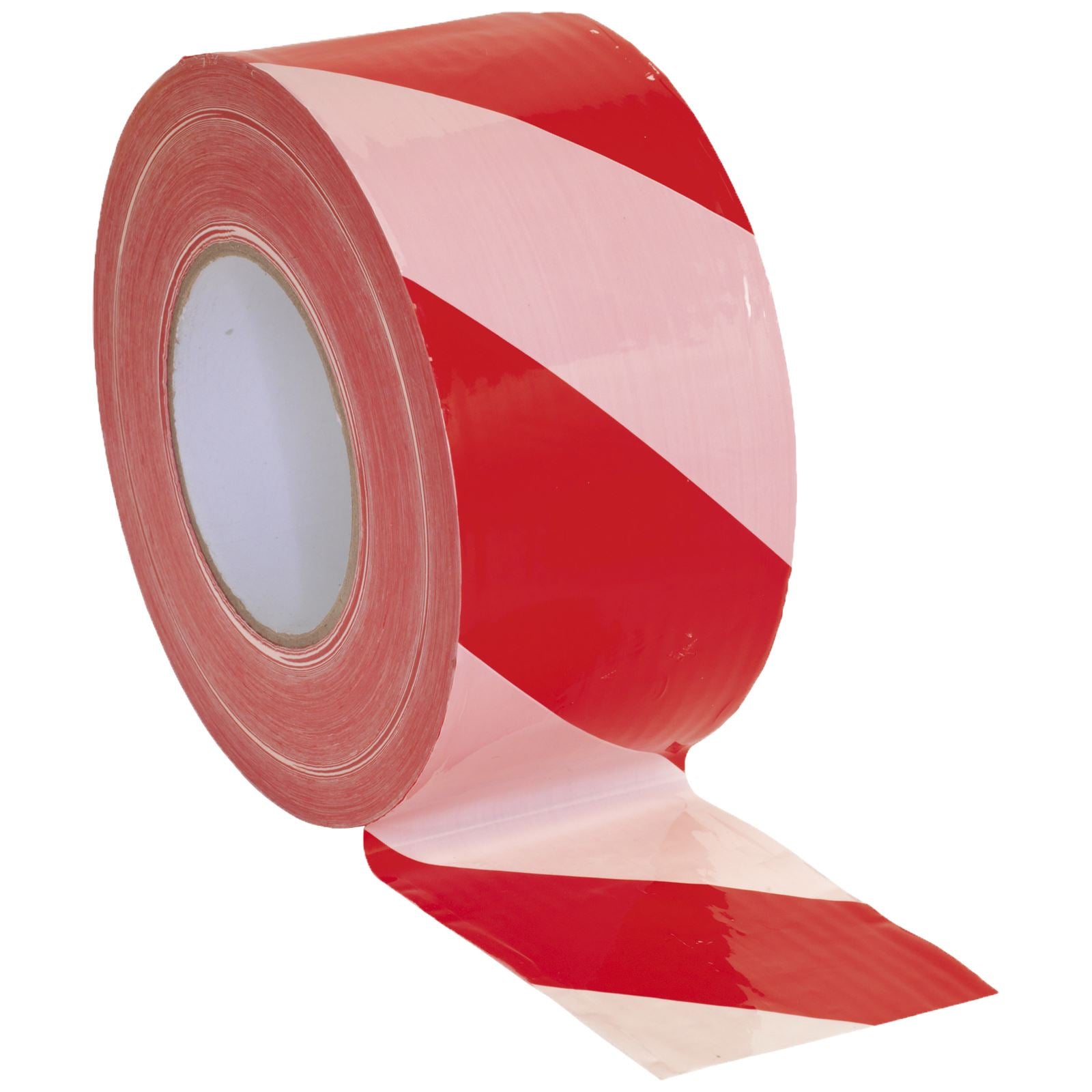 Sealey 80mm x 100m Non Adhesive Hazard Barrier Tape Red & White