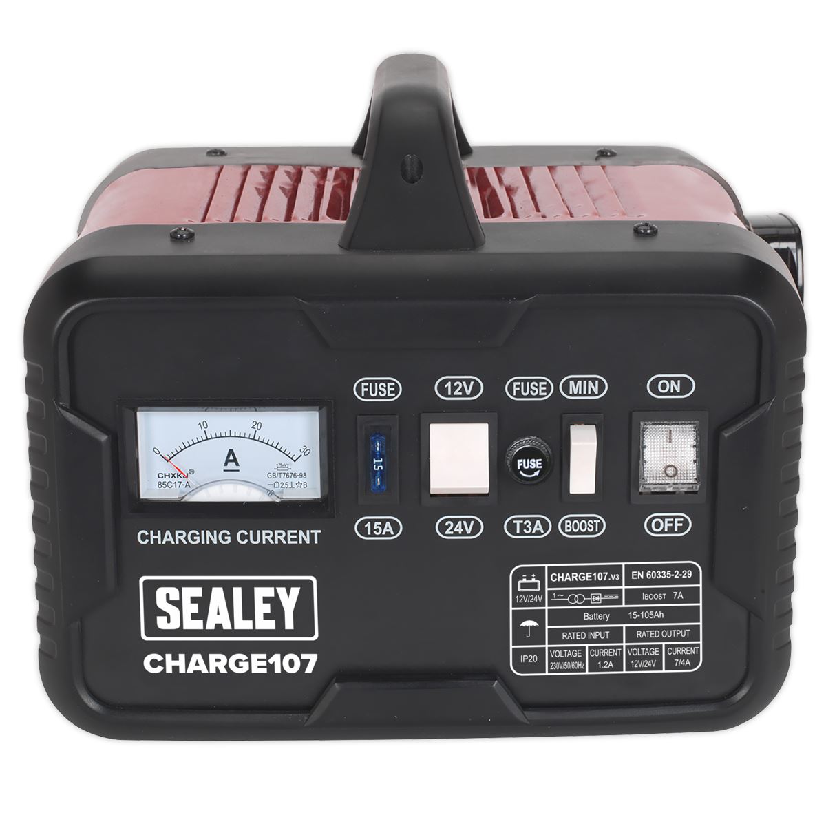 Sealey Battery Charger 11A 12/24V 230V