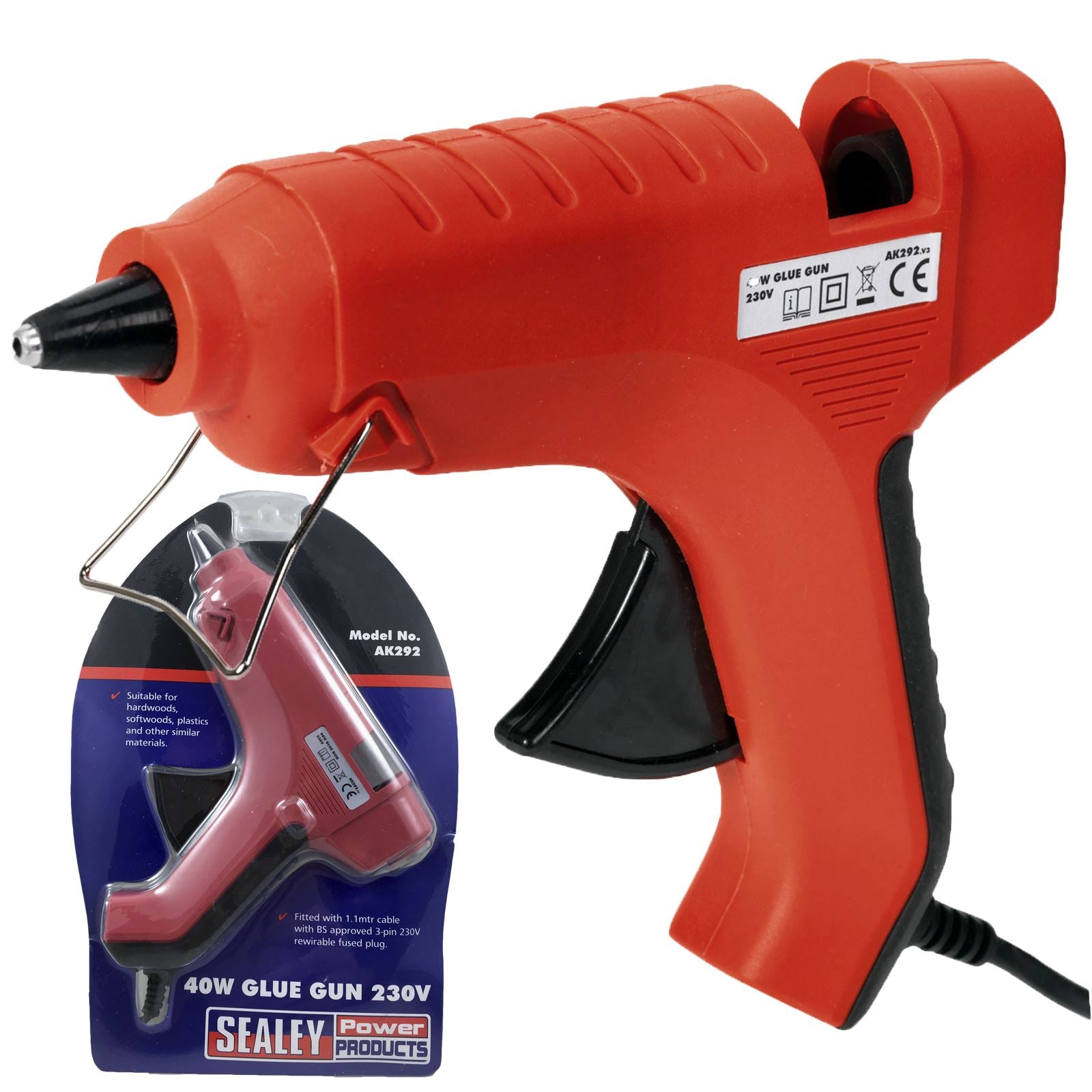 Sealey 40W Glue Gun 230V Hobby Craft Mini Work Trigger Feed Control