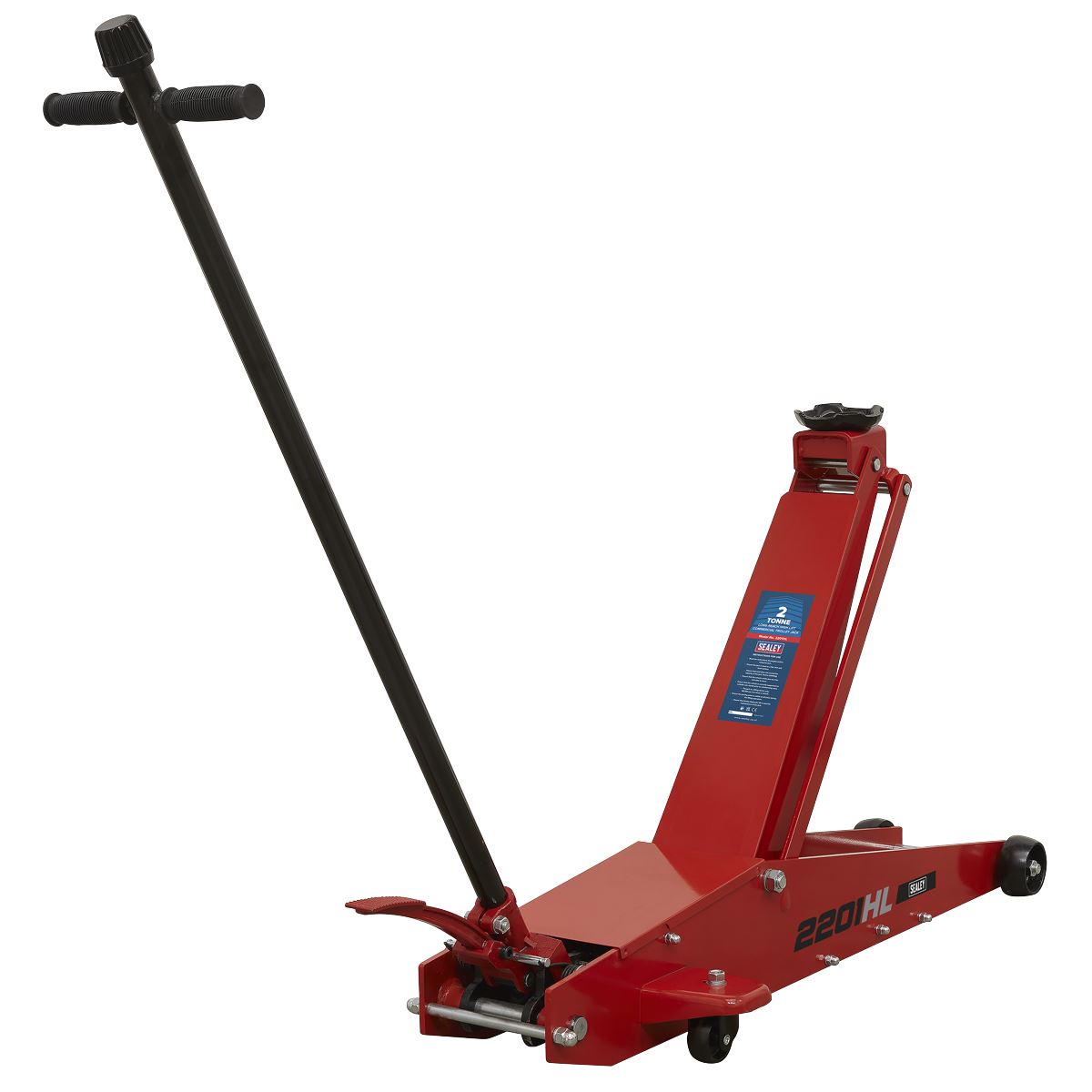 Sealey Long Reach High Lift Commercial Trolley Jack 2 Tonne