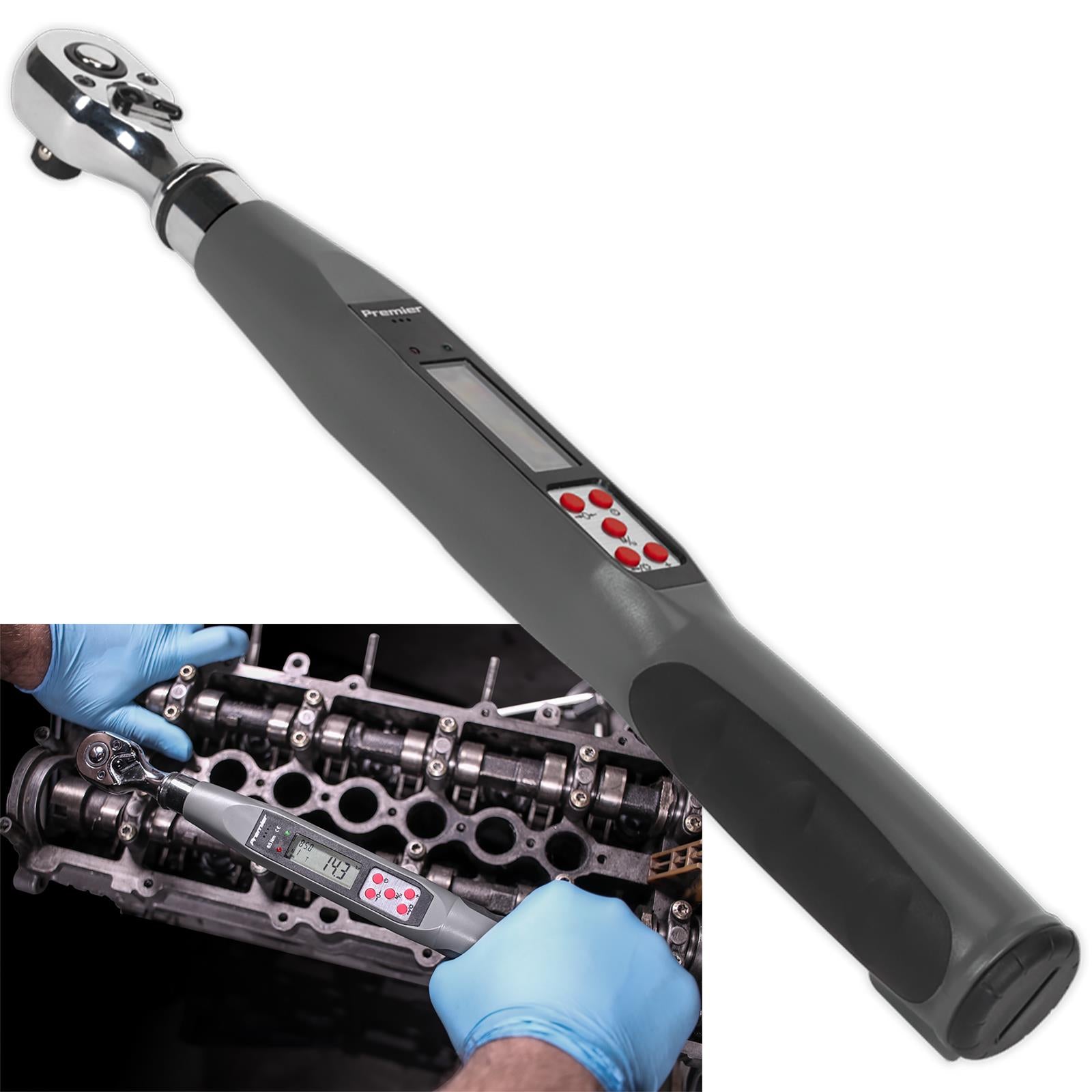 Sealey Digital Torque Wrench Premier 3/8" Drive 8-85Nm (5.9-62.7lb.ft)