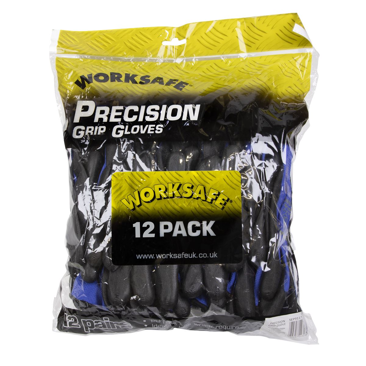 Worksafe by Sealey Lightweight Precision Grip Gloves (Large) - Pack of 12 Pairs