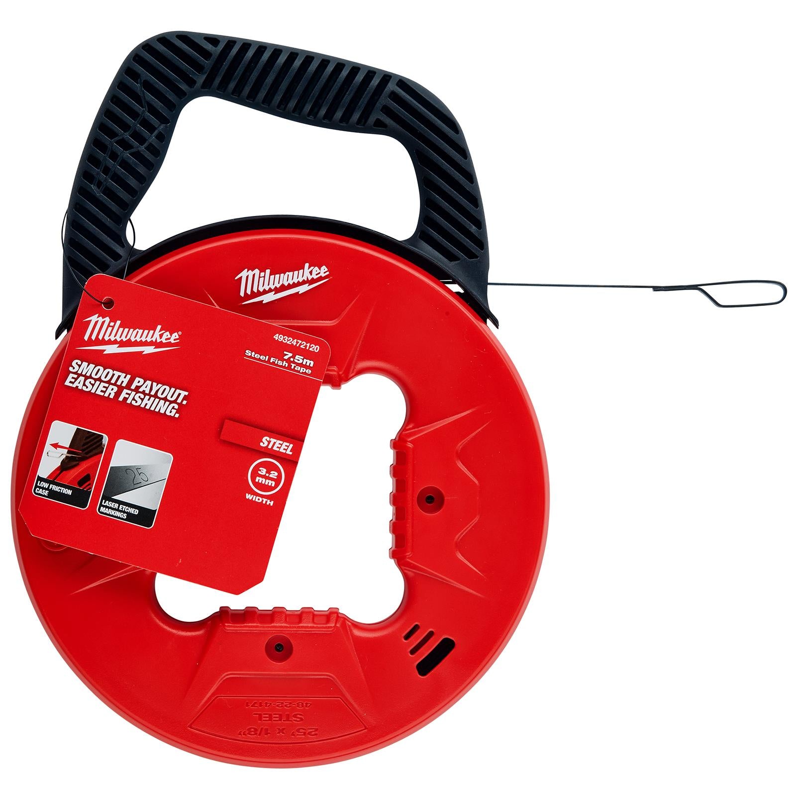 Milwaukee Fish Tape Steel 7.5m Cable Management Draw Wire Pulling Electrician