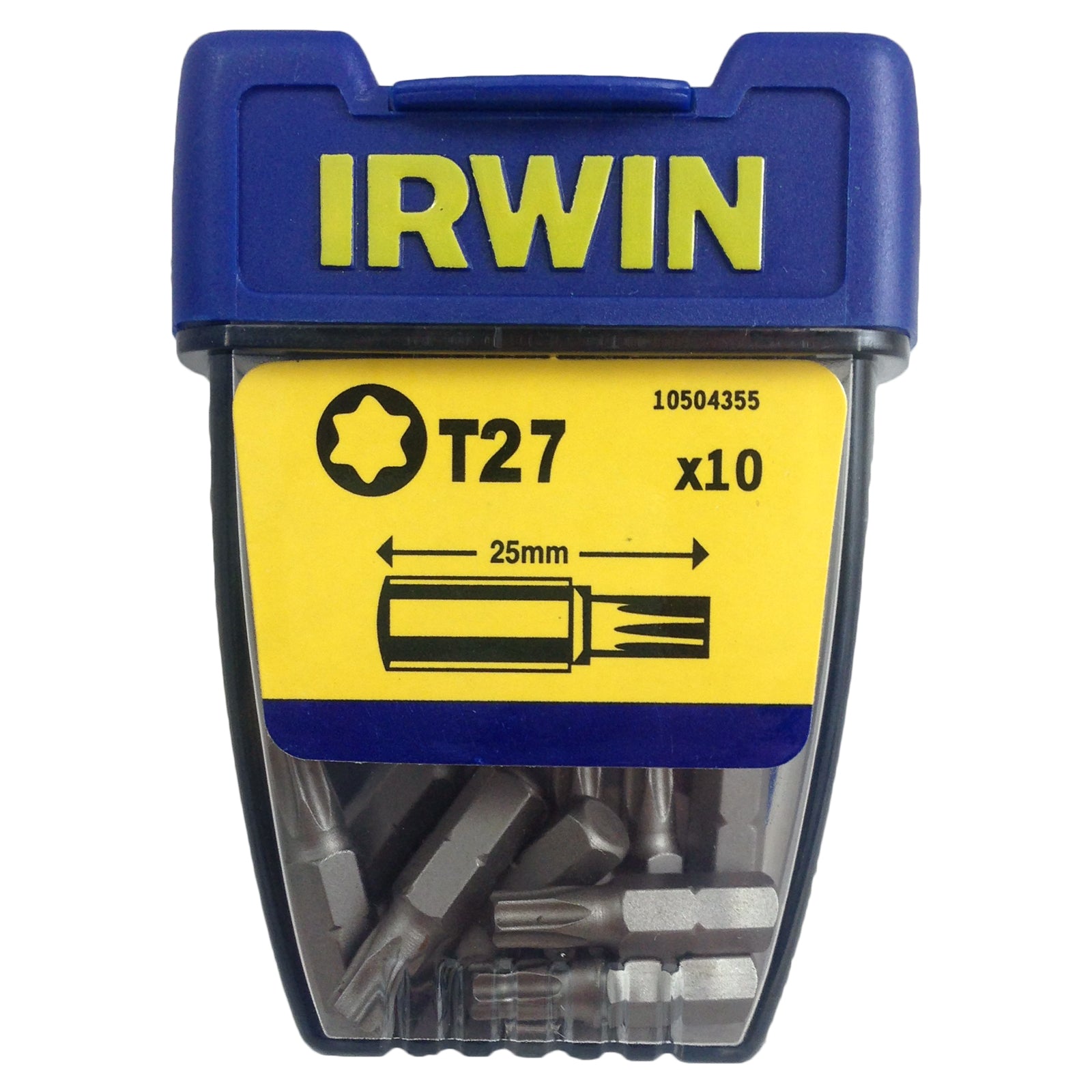 Irwin 10 Pack 25mm Torx Screwdriver Bits T10-T40 Tic Tac Box