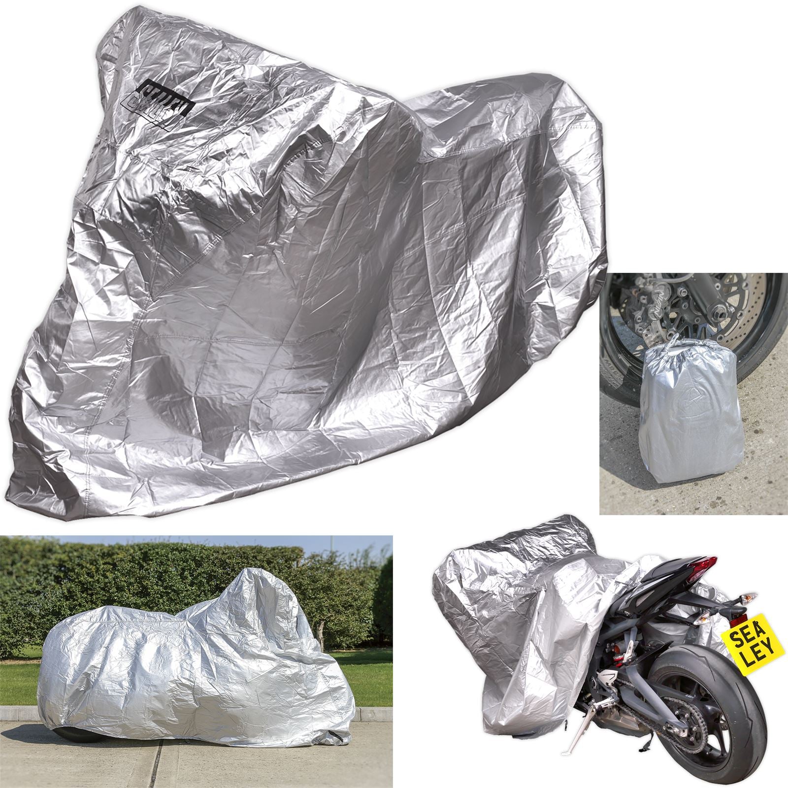Sealey Motorcycle Cover 2320 x 1000 x 1350mm - Medium