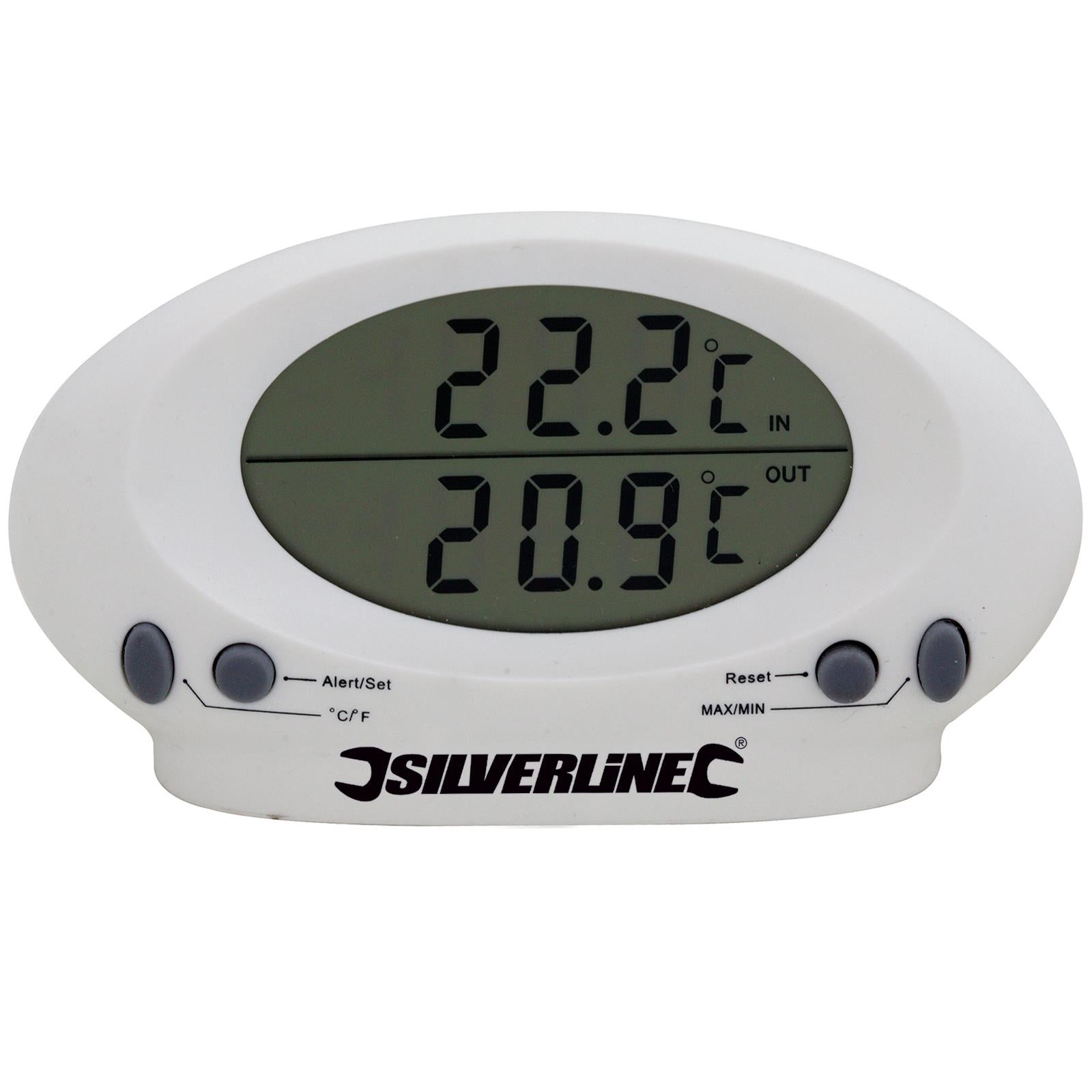 Silverline Indoor/Outdoor Digital Thermometer Temperature Kitchen Probe Sensor