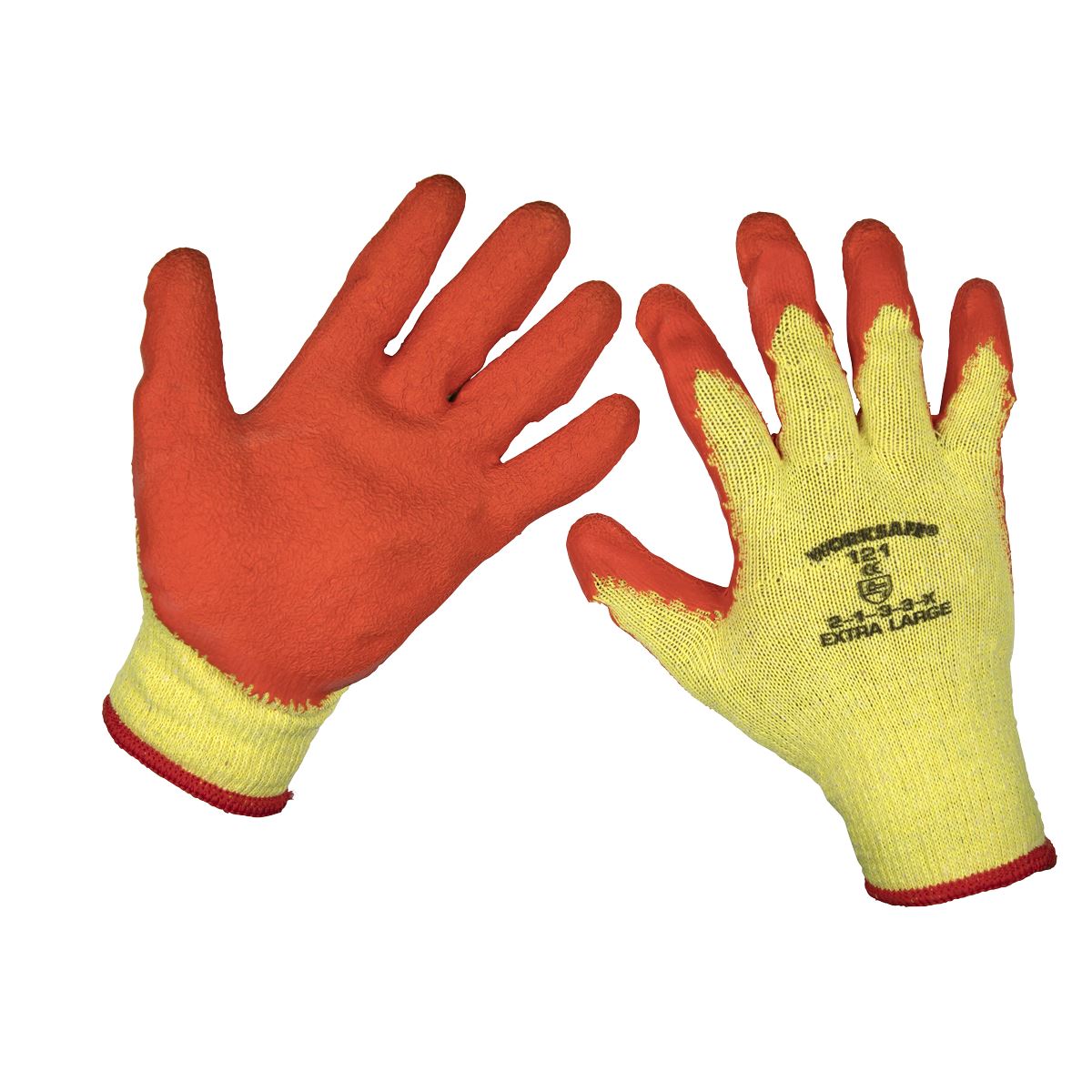 Worksafe by Sealey Super Grip Knitted Gloves Latex Palm (X-Large) - Pack of 120 Pairs