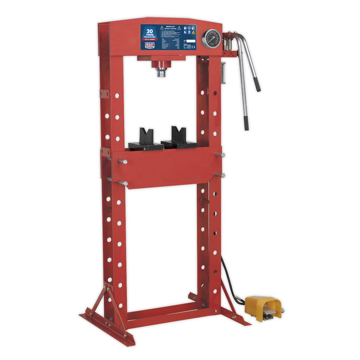 Sealey Premier Air/Hydraulic Press 30 Tonne Floor Type with Foot Pedal